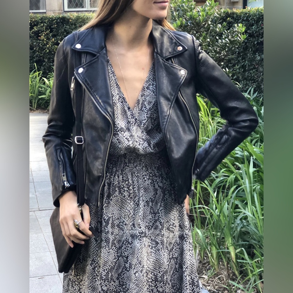 Museum Rebel Black Leather Jacket for Women